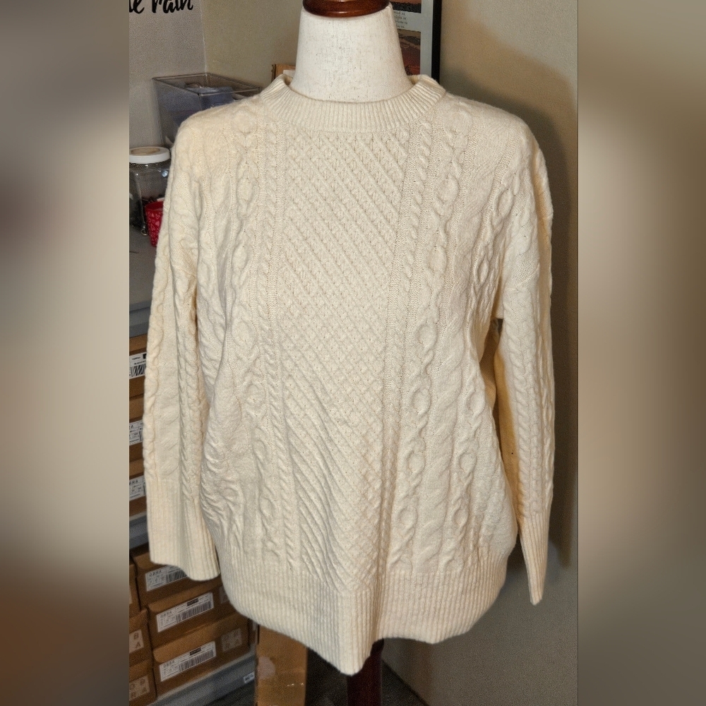 A New Day woman's long-sleeved cream sweater - Picture 2 of 8